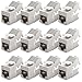 Produktbild deleyCON 12x CAT6a MINI Keystone Jack Modul Patchkabel Netzwerkkabel Verbinder 30 mm (3 cm) Lang STP Schirmung RJ45 Buchse Netzwerk Dose Patchpanel Keystonehalterung Erweiterung