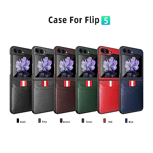 Caso do flip do telefone móvel Compatível com Samsung Galaxy Z Flip 5 Capa com compartimento para ca