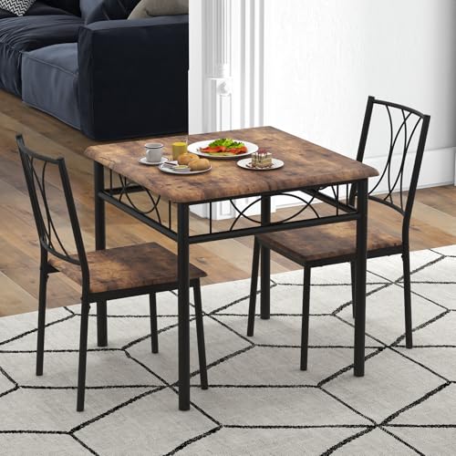Mesa de comedor doble C de construcción duradera con tablero de MDF 4