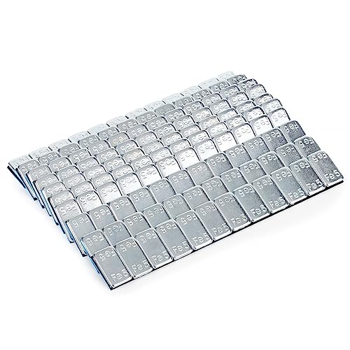 GAsupply Ciężarki do wyważania klejone 5gx12 100 szt. Pasta do montażu opon Ocynk & plastyk z powłoką proszkową Ciężarki klejone do felg aluminiowych