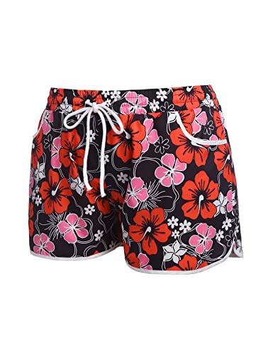In'Voland #INV006723_PAT_20W Women'S Plus Size Floral Print Beach Shorts Quick Dry Swimwear Boardshorts Summer Swim Trunks Bikini Bottom thumb #2