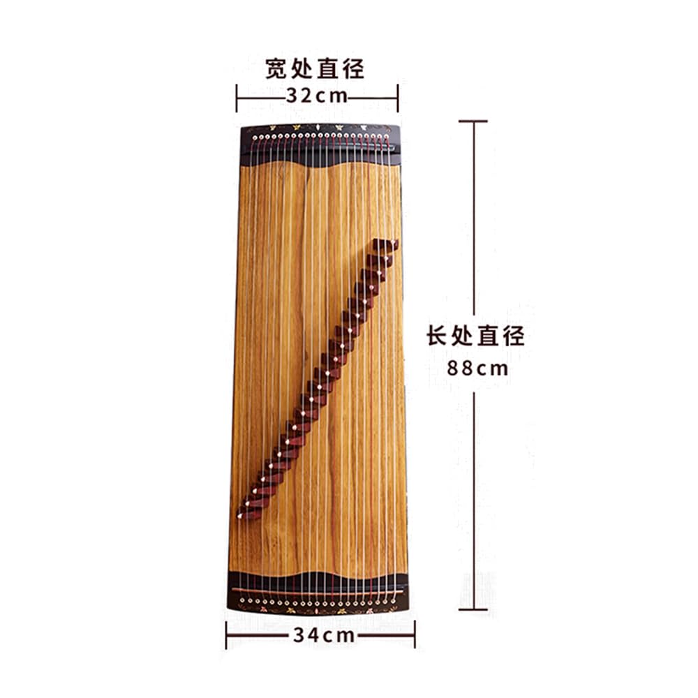 88CM/21 String Paulownia Guzheng, w tym zagęszczona torba do przechowywania + akcesoria, dla początkujących