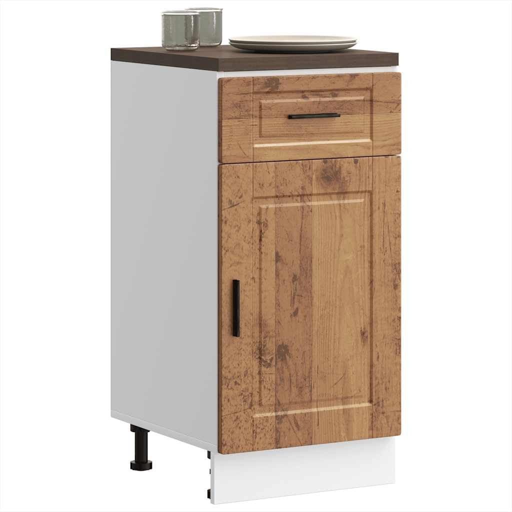 vidaXL Mueble bajo de Cocina Porto Madera Vieja Madera reconstituida, Mueble bajo de Fregadero, Mueble bajo de Cocina con cajón, Mueble bajo de Fregadero