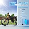 eAhora 2025 Latest Romeo Pro 2 44MPH Electric Bike for Adults 4000W Dual Motor Ebike 52V/70AH 200+ Miles Long Range Electric Bike 26'' Fat Tire Full Suspension Ebike, UL2849 Black #3