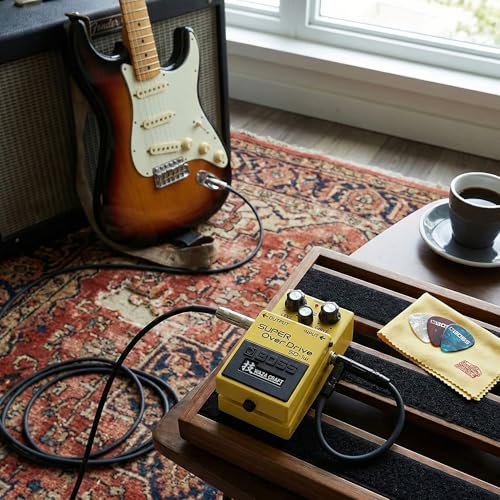Image of Boss SD-1W Waza Craft Super Overdrive Bundle with Gearlux Instrument Cable, Patch Cable, Picks, and Austin Bazaar Polishing Cloth
