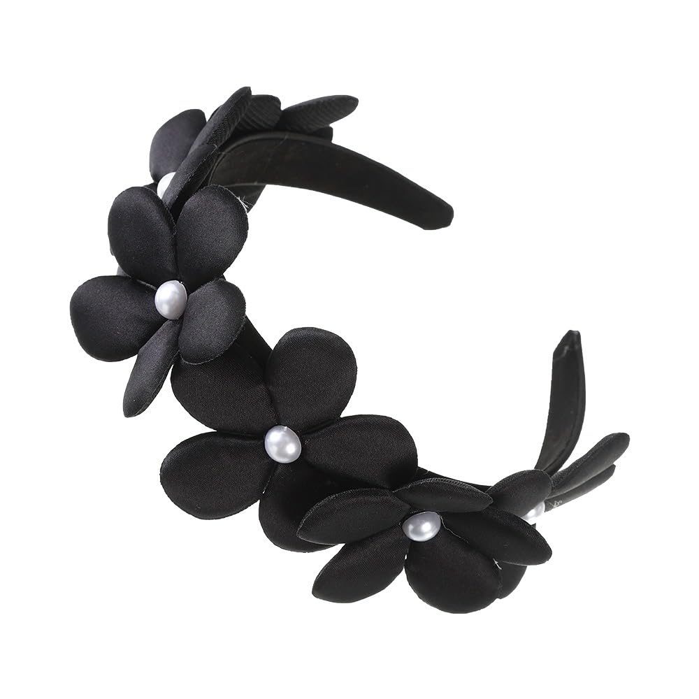 Blausky Women's Hair Band, Large Flower Headbands, Pearl Headbands, Plain Headbands, Hair Bands, Non-Slip Headband