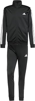 adidas Herren Sportswear Basic 3 Stripes Tricot Track Suit, Black, XL
