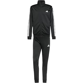adidas Men's Sportswear Basic 3 Stripes Tricot Track Suit Black M Tall