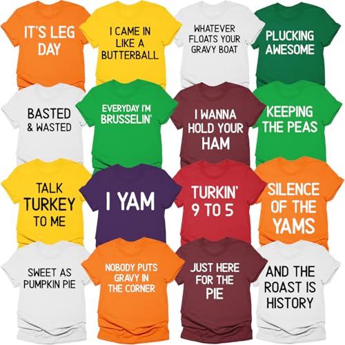 Family Thanksgiving Shirts, Thanksgiving Sayings Food Puns Quote Shirt, Turkey Friendsgiving Group Shirt2