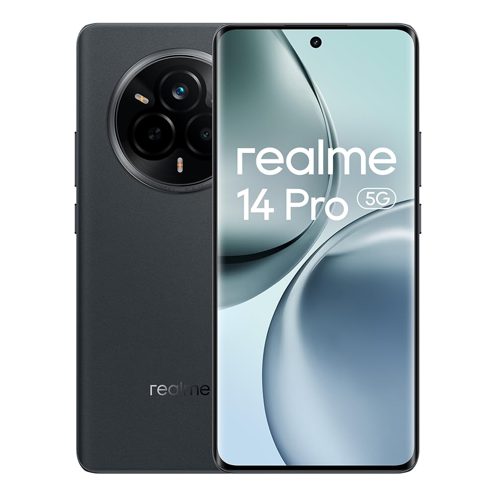 realme 14 Pro 5G Smartphone,Dimensity 7300 5G,Fotocamera 50 MP IMX882 OIS,120Hz 6.77" FHD+ Display,8GB+256GB Telefono,Batteria da 5260 mAh,Dual SIM Android 15,NFC IP69,Senza Adattatore,Grigio