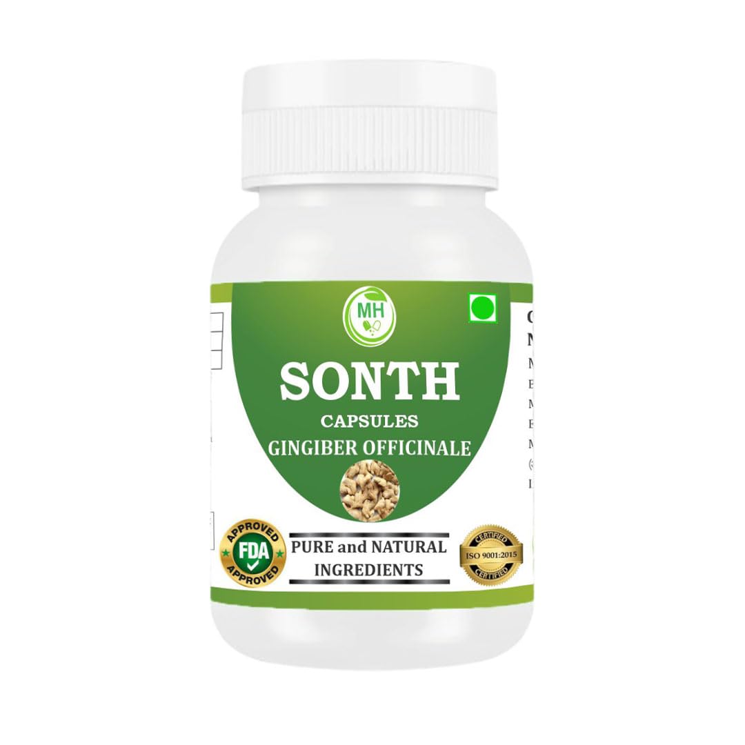 SONTH Capsules – 60 Veg Capsules | Pure Dry Ginger Root Extract (Zingiber officinale) | Natural Ayurvedic Herbal Supplement | Pack of 1 — Amazon image 4
