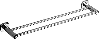 Pasek do ręcznika na ścianie do łazienki lub kuchni, polerowany miedziany stojak na ręcznik chromowany, podwójny ręcznik 30cm-100cm opcjonalny, srebrny (Size : 100cm)
