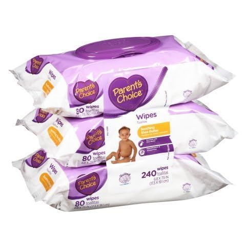 Parents Choice Soothing Shea Butter Wipes, 240 sheets Cover
