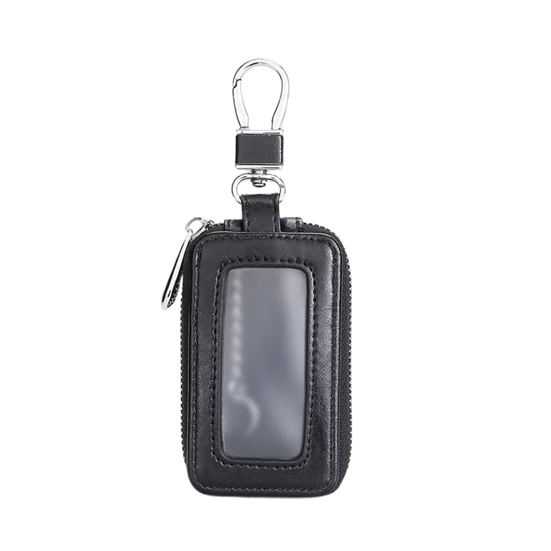 VOMZIKL Estuche para Llaves de Coche, Estuches de Llaves, Funda de Cuero para Llavero de Coche, Llavero Cartera de PU Cuero (Negro)
