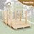 Giantex 5 ft Garden Bridge - Natural Wood Arc Footbridge Walkway with Side Railings, Decorative Wooden Bridge Landscaping for Backyard Farm Garden Creek Pond Decor, Easy to Assemble (Natural)