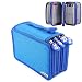 ZJchao 72 einfügen Super große Kapazität Mehrlagige Studenten Federmäppchen Federtasche Federmappe Stationäre Fall (Blau)
