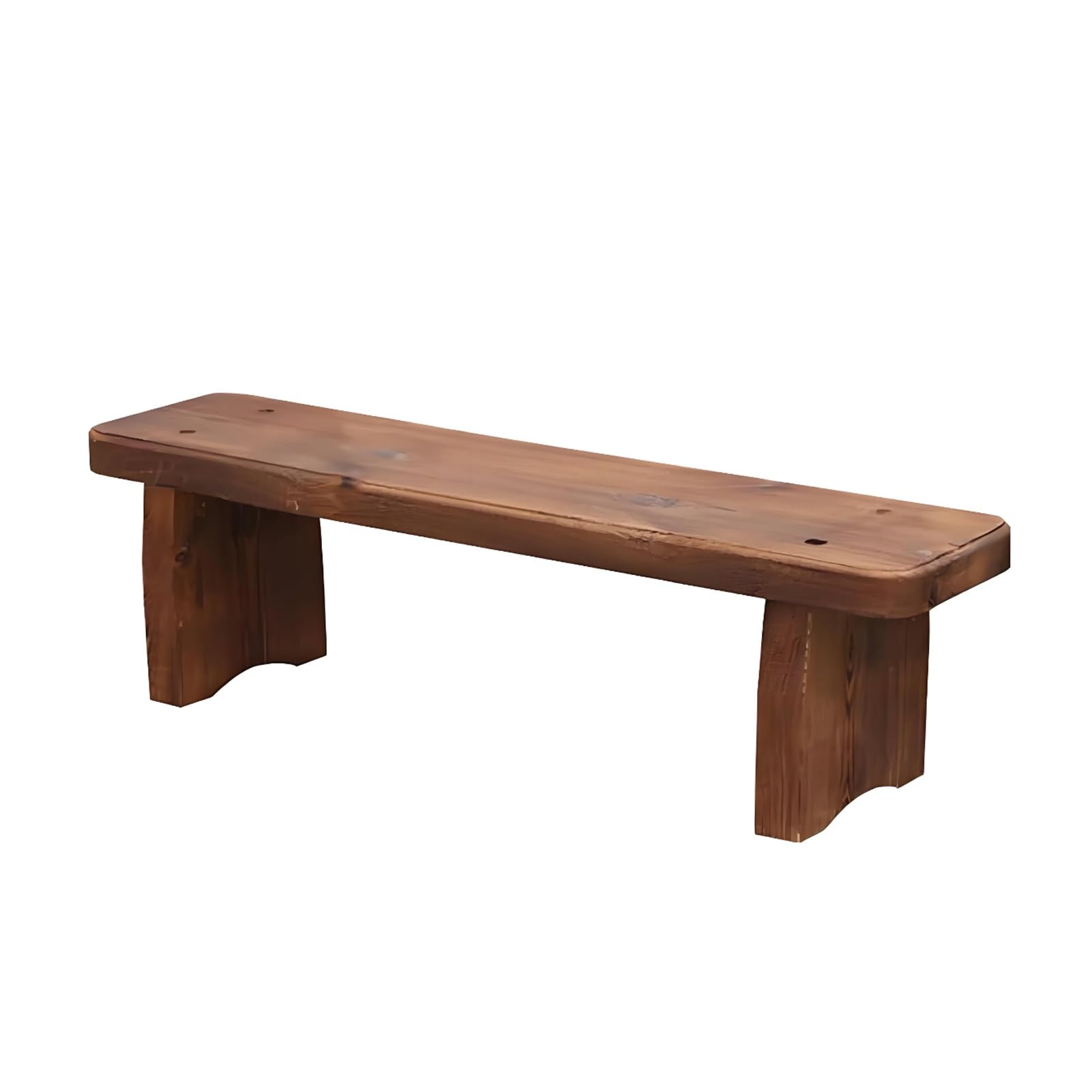 Outdoor Wooden Garden Bench Chair All Weather Backless Front Porch Bench for Patio Yard and Garden Wood Entrance Seat Chaise Flower Stand Indoor/Outdoor Furniture (60 * 20 * 35cm)