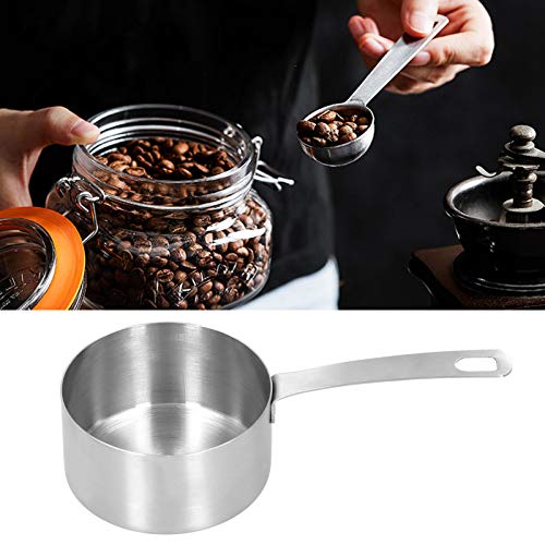 Stainless Steel Measuring Cup Square Handle Measuring Spoon with Scale Multifunctional Measuring Cup High-End Durable Portable Kitchen Measuring Tool(1 Cup) - Image 3