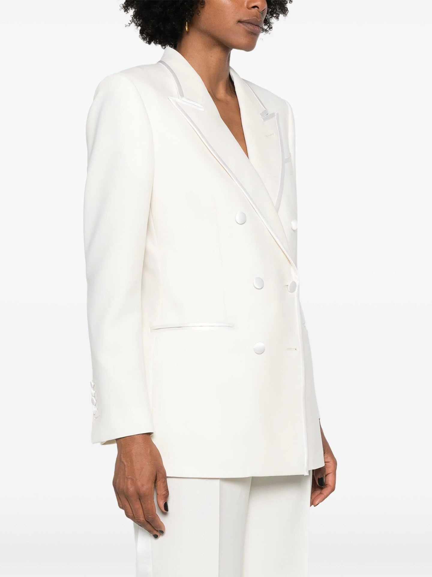 Donna Tuta Peak Lapel Due Pezzi Set Doppio Petto Casual Lavoro Tuxedos Giacca Pantaloni