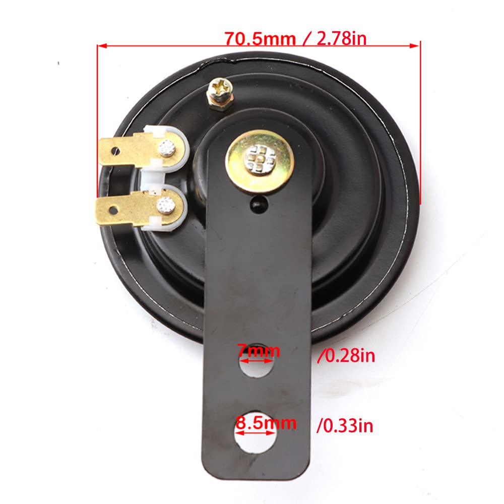 Klaxon De Moto Universel 105dB - Couvercle Chromé Nid D'abeille, étanche, 12V