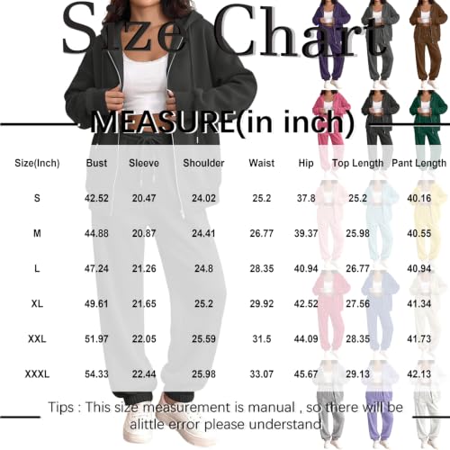 Sweat Suit Women Hooded Sweatshirts Jogger Pants Athletic Tracksuits - image 3