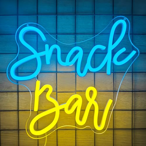 Image of Snack Bar Neon Sign for Wall Decor Neon Led Sign Dimmable Neon Light Up Sign for Club Cake Candy Shop Coffee Bars