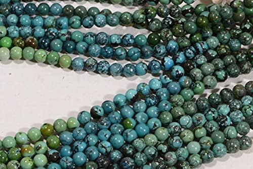 Perles Turquoise Naturelles Authentiques 5.8mm LKBEADS Qualité Gemme