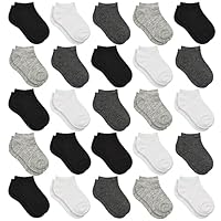 Kids Socks - 25 Pairs Toddler Low Cut Ankle Socks Set for Boys & Girls (2-4T)