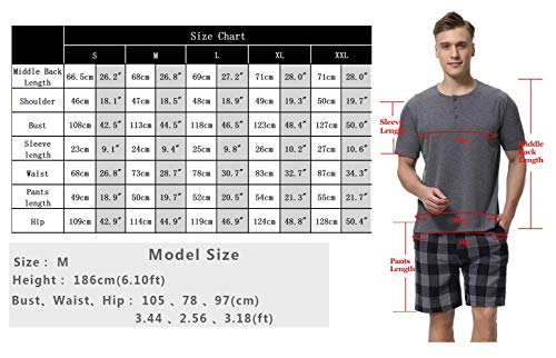 IClosam Pigiama Uomo Estivo Corto in Cotone