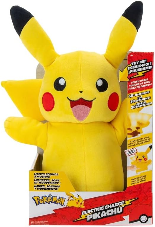 Bizak Pokemon Pikachu Interactive Plush Toy with Sounds, Lights and Movements, is a replica of the Royal Pikachu (63222365)