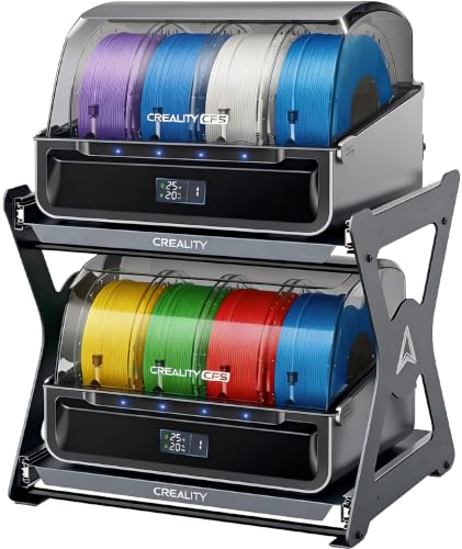 Creality Official CFS Workstand CFS Stand Space-Saving Dual-Layer Pull-Out Shelves 15kg Capacity per Layer with Metal Damping Slides Anodized Aluminum Bracket for Holds 3D Printers/Filament Dryer/CFS-C/CFS Storage