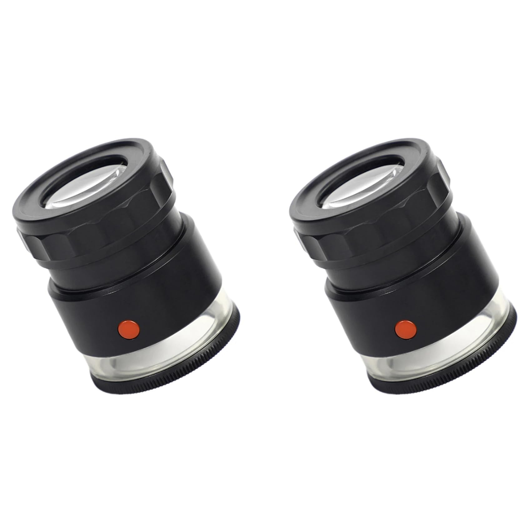 2pièces Loupe de Mesure sur Pied 10X Loupe Éclairée par LED et UV Loupe Rechargeable pour et Pierres Précieuses
