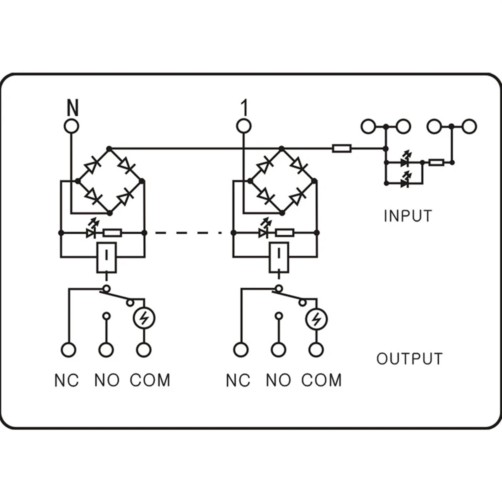 22-kanałowy moduł przekaźnika interfejsu 1 SPDT do montażu na szynie DIN G2R-1-E 12V 24V 16A DC/AC, 1 szt. (INPUT 12VDC)