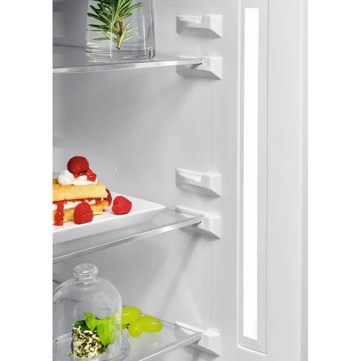 AEG RCB736E4ML Frigorífico Combi con puerta de cristal, Libre Instalación, 2,01 m, NoFrost, Tecnología Twintech, MultiFlow, Display LED, Cajón ExtraChill, Luces LED, Blanco