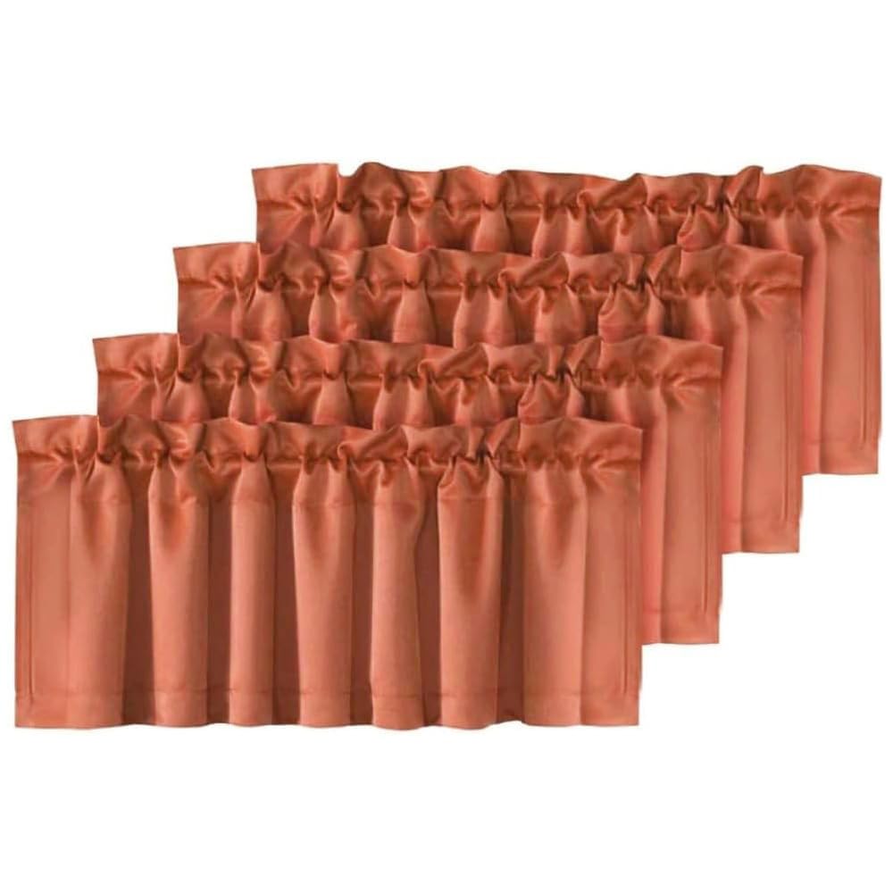 H.VERSAILTEX Blackout Valances for Windows,Kitchen Valance Curtains for Living Room/Bedroom/Bathroom/Basement Privacy Rod Pocket Short Window Valance