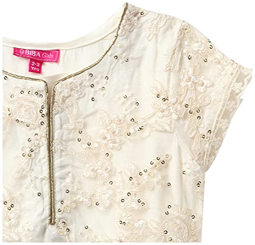 Image of BIBA Girl Viscose Layered Solid Suit Set