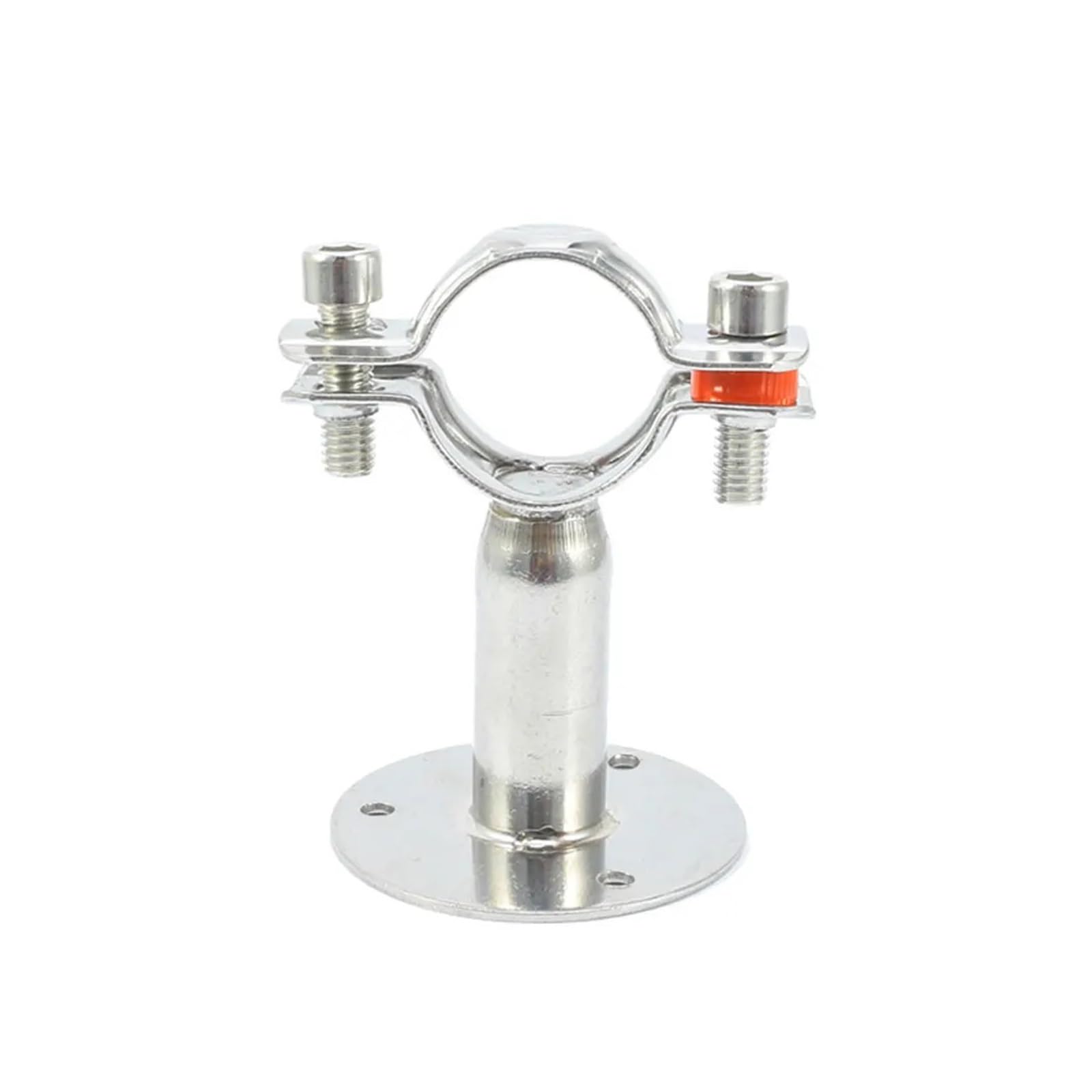 Potubi 50Mm L Adjustable Pipe Bracket Clamp 304 Stainless Steel Hanger With Base Plate 19Mm Rod Fit 15-108Mm Od Tube(,Fit 51 57Mm Od Tube With Base Plate)