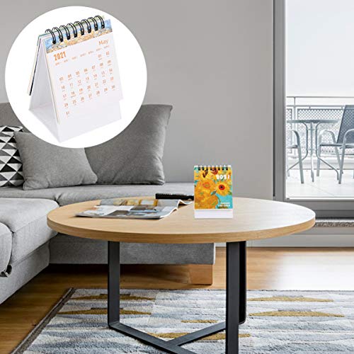 Calendário de mesa aboofan 2021 mini calendário mensal de mesa ano acadêmico em pé calendário de mes