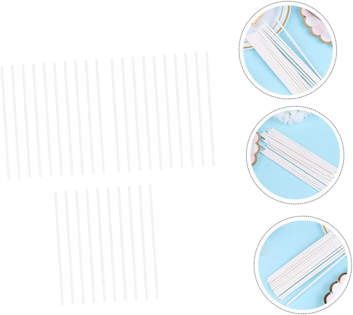 300pcs Colorful Lollipop Paper Sticks for DIY Candies Food-Grade Paper Candy Sticks for Parties and Baking for Lollipops and Bars
