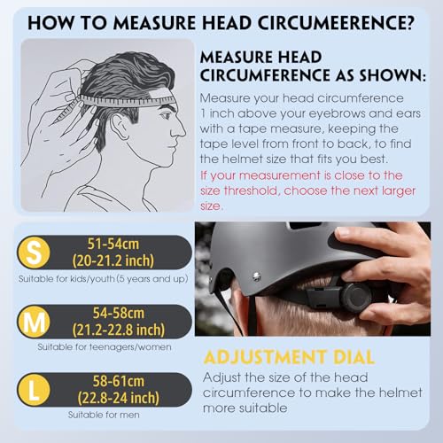 Image of Adults & Kids Bike Helmets for Men & Women - Kids Helmet for Boys & Girls, Bicycle Adults Helmets - for Skateboard, Scooter, Cycling, Adjustable Helmets for Toddlers