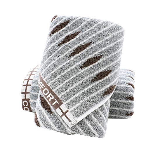Pidada Hand Towels Set of 2 100% Cotton Striped Pattern Highly Absorbent Soft Towel for Bathroom 13.4 x 29 Inch (Gray) Pidada Hand Towels Set of 2 100% Cotton Striped Pattern Highly Absorbent Soft Towel for Bathroom 13.4 x 29 Inch (Gray)