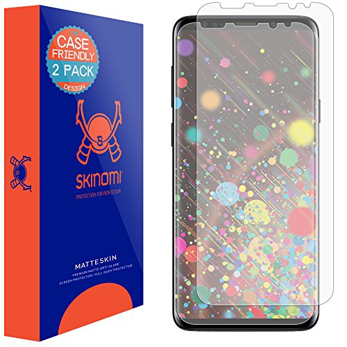 Skinomi TechSkin - Pellicola protettiva opaca compatibile con Samsung Galaxy S9 copre lo schermo ed è compatibile con custodie, confezione da 2