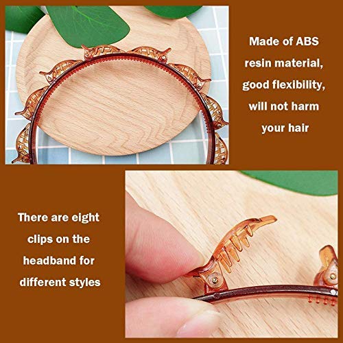 QUALITYZONE Double Layer Twist Plait Headband Hairpin Double Bangs Hairstyle Hair Tools for Women Girls.(Multicolour) (pack of 1) 2