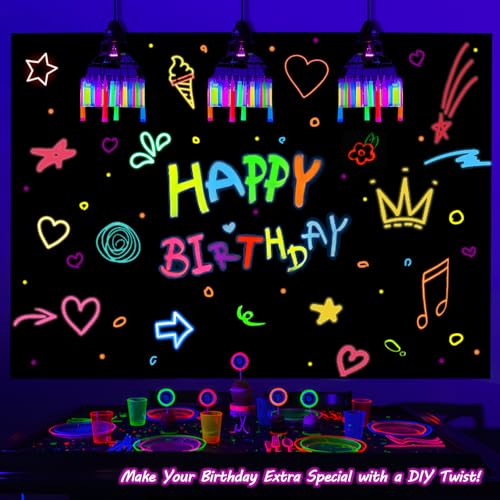 Fondo para Fiesta Luminoso DIY 7.8x6.8 pies miniatura 4