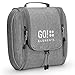 GO!elements® Kulturbeutel Kulturtasche zum Aufhängen Herren & Damen - Kosmetiktasche groß Mann Frauen für Koffer & Handgepäck - Waschtasche Reise-Tasche, Farbe:Grau