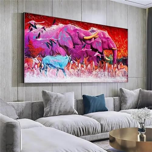 Peinture Diamant animal Éléphant pour décoration murale de salon