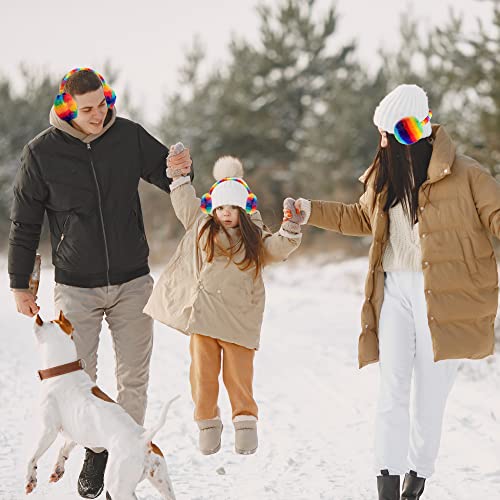Ronrons Rainbow Color Earmuff Winter Plush Ear Muff Outdoor Ear Warmer Christmas Gifts For Kids Women Girls #TOP1