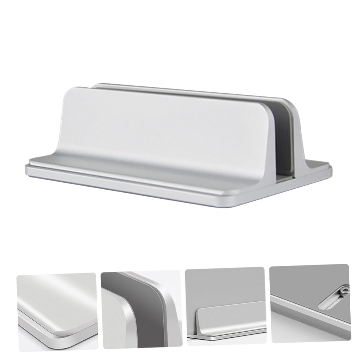 SHINEOFI Soporte Vertical para Laptop de Aleación de Aluminio Base para Ordenador Portátil Diseño Ergonómico y para Oficina y Estudio