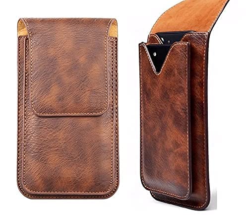 ConnectPoint Pu Leather Belt Clip Case with Double Mobile Pocket Pouch Cover, Holster Belt Clip Case Magnetic Cover for Google Pixel 6 - Brown (2 Pocket for 6.5 inch and 5.5 inch Mobile) (B09YYYTPNV) Amazon Price History, Amazon Price Tracker