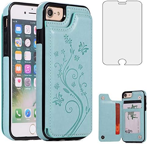 Asuwish Mobile Phone Case For IPhone 5S/5/SE 2016 Case With Screen Protector And Card Slot Foldable Leather Wallet Stand Cover I 5SE 1 S SE2016 1st Generation Mobile Phone Cases Protective Phone